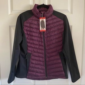 32 Degrees Heat Mix Media Jacket Women's Size M Potent Purple NWT